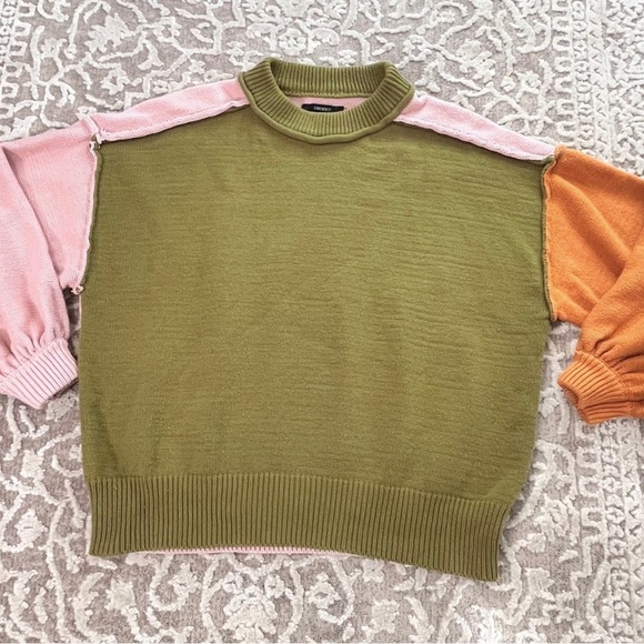 Forever 21 Chunky Colorblock Sweater - Picture 5 of 13